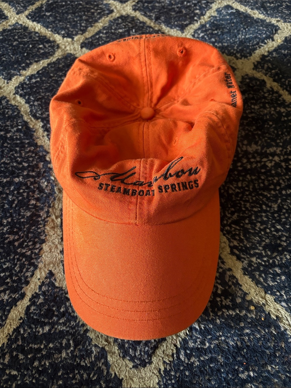 Steamboat Springs Orange Baseball Cap